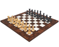 Gran Juego de ajedrez Staunton clásico en Ébano y Nogal Oscuro — Serie Bath