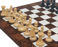 Gran Juego de ajedrez Staunton clásico en Ébano y Nogal Oscuro — Serie Bath