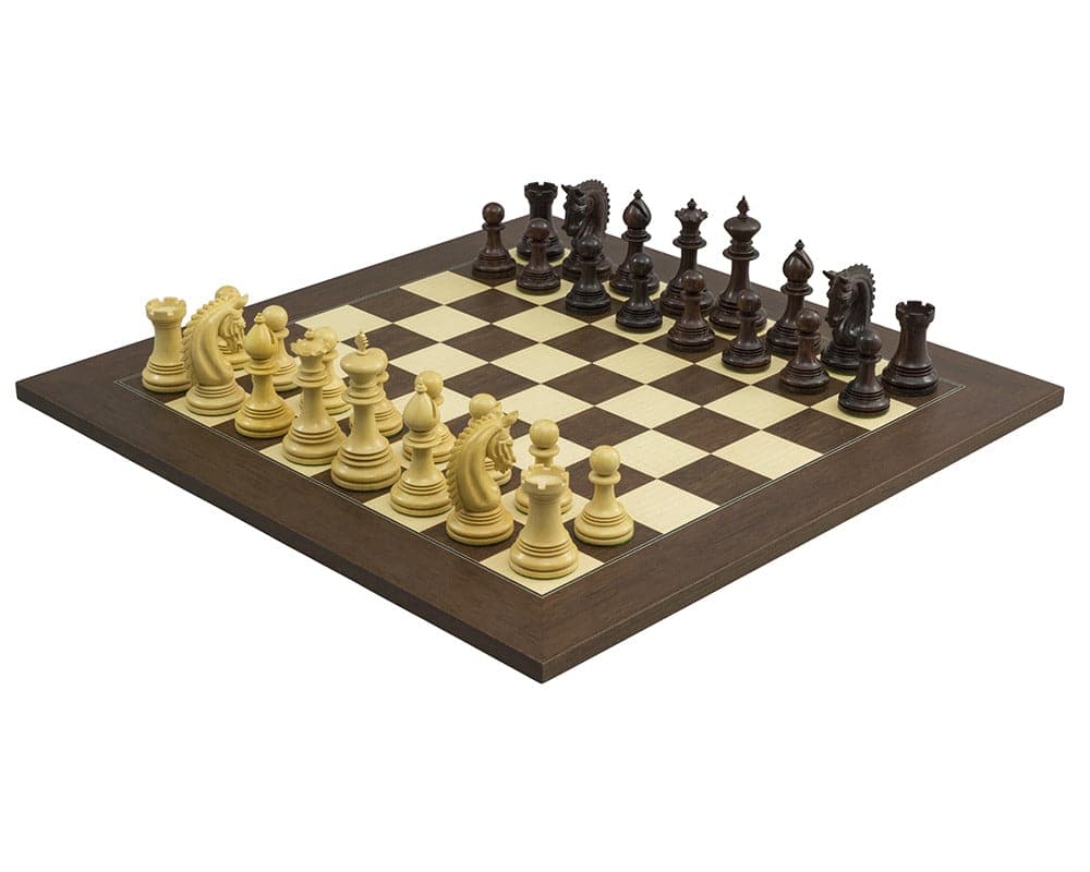 Juego de ajedrez de palisandro y palisandro de Lemington