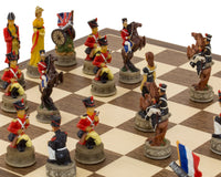Juego de ajedrez pintado a mano con temática de la Batalla de Waterloo de Italfama
