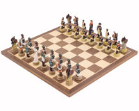 Juego de ajedrez temático "Napoleón vs. rusos" pintado a mano de Italfama