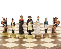 Juego de ajedrez temático "Napoleón vs. rusos" pintado a mano de Italfama