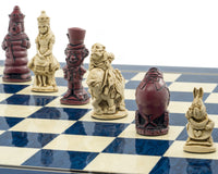 Juego de ajedrez Berkeley Chess Alice in Wonderland Cardinal Blue