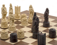 Juego de ajedrez Berkeley Chess rojizo inglés y nogal