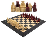 Juego de ajedrez Isla de Lewis negro y rojo