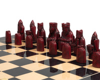 Juego de ajedrez Isla de Lewis negro y rojo