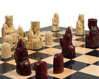 Juego de ajedrez Isla de Lewis negro y rojo
