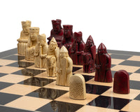 Juego de ajedrez Isla de Lewis negro y rojo