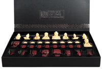Juego de ajedrez Isla de Lewis negro y rojo
