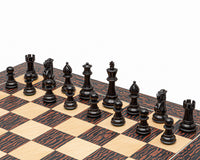 Clásico juego de ajedrez Staunton en ébano tigre y negro