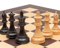 Juego de ajedrez Staunton de competición, negro y wengué, con estuche para piezas de ajedrez
