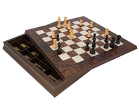 Juego de ajedrez Kingsclere de ébano y nogal de lujo