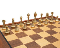 Juego de ajedrez Finnesburgh en metal y caoba de lujo