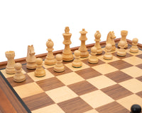 Juego de ajedrez Down Head negro y caoba con gabinete