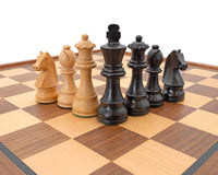 Juego de ajedrez Down Head negro y caoba con gabinete