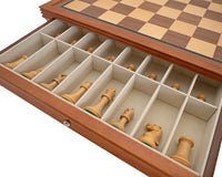 Juego de ajedrez Sovereign de ébano y caoba con armario de lujo