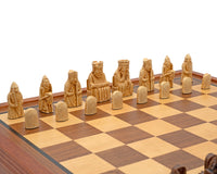 Juego de ajedrez de lujo Regency Chess Isla de Lewis con armario con marco de caoba