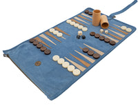 Manopoulos Set de Backgammon enrollable de ante para viaje - RAF Blue