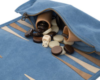 Manopoulos Set de Backgammon enrollable de ante para viaje - RAF Blue