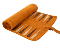 Juego de Backgammon de Viaje Enrollable de Ante Manopoulos - Canela