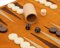 Juego de Backgammon de Viaje Enrollable de Ante Manopoulos - Canela