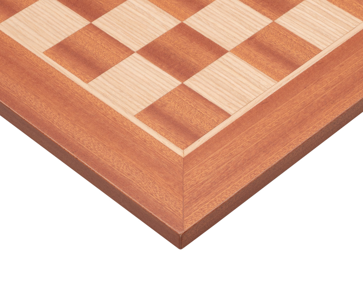 Tablero de ajedrez Manopoulos de caoba de 41 cm: artesanía de lujo