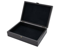 Estuche grande para piezas de ajedrez de madera oscura